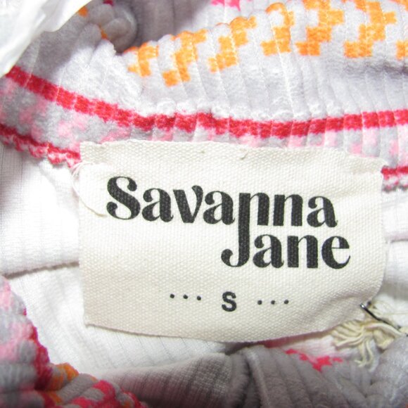SAVANNA JANE Rhinestone Tassels Aztec Inspired Print Corduroy Jacket NEW IN PACK - Picture 6 of 6